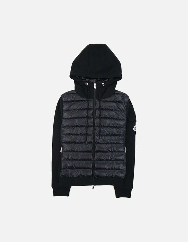 Moncler Women Maglia Hoodied Cardigan Black 999