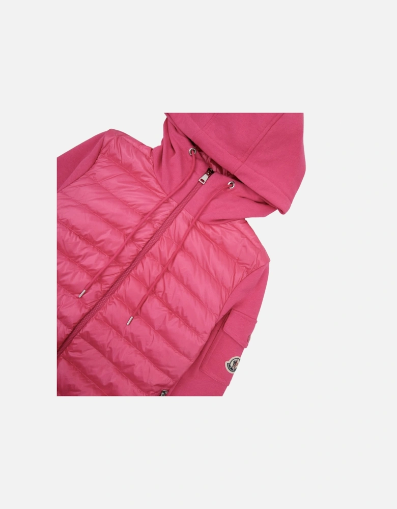 Moncler Women Maglia Hoodied Cardigan Pink 546
