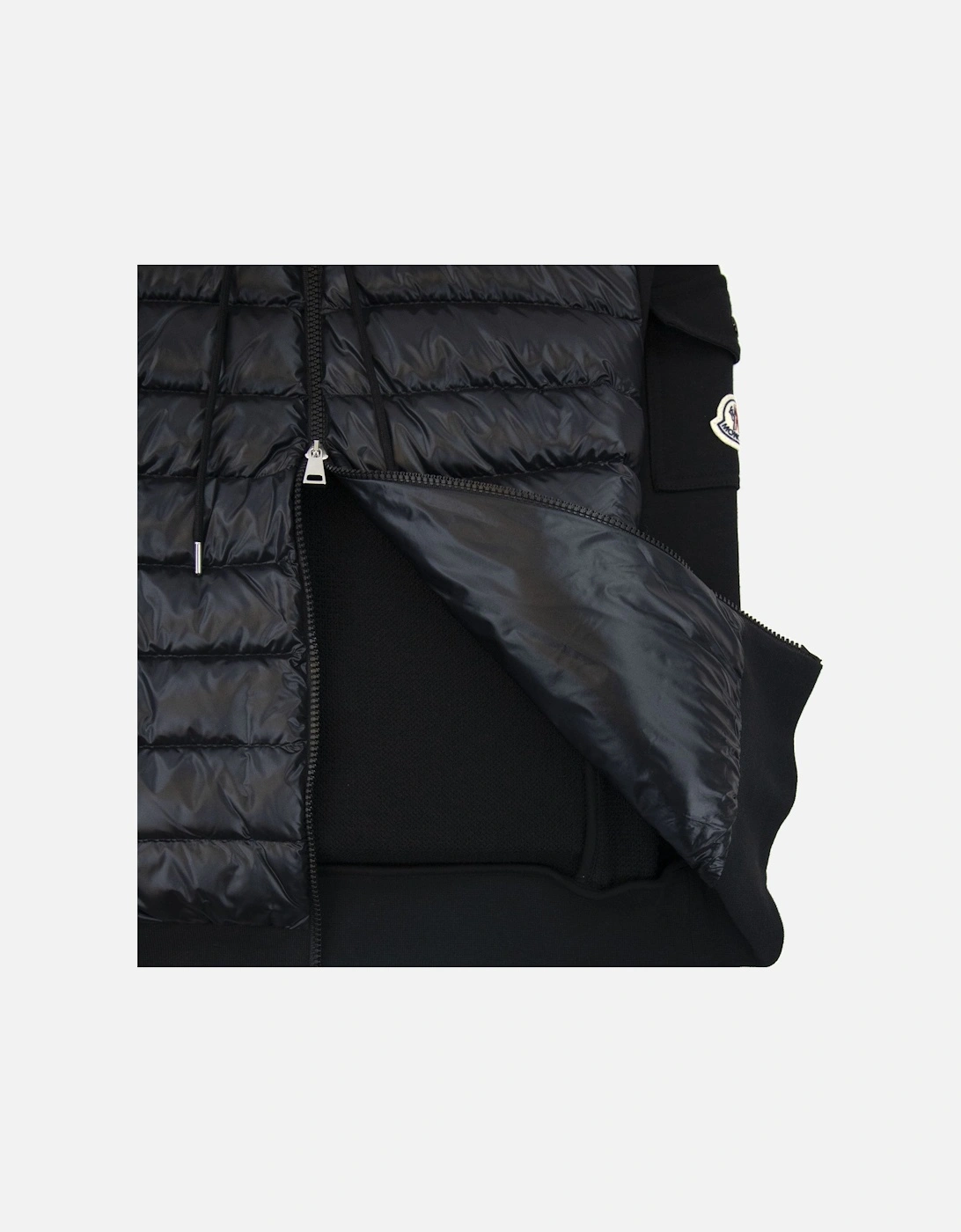 Moncler Women Maglia Hoodied Cardigan Black 999