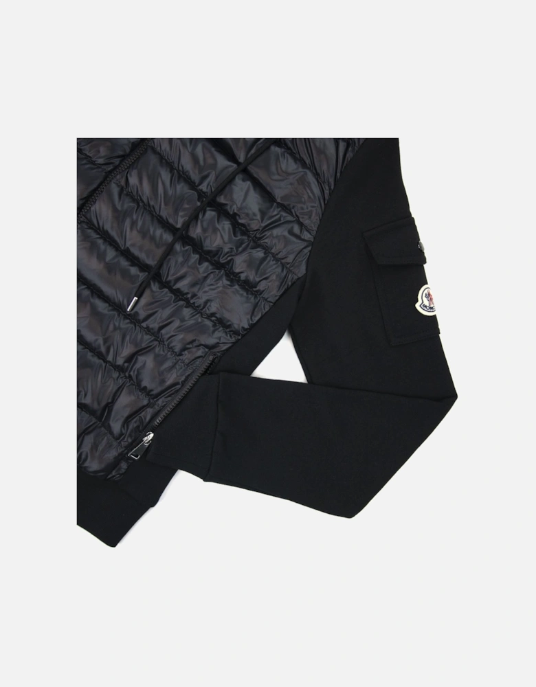 Moncler Women Maglia Hoodied Cardigan Black 999