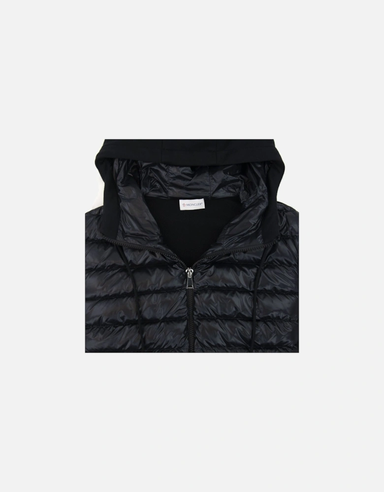 Moncler Women Maglia Hoodied Cardigan Black 999