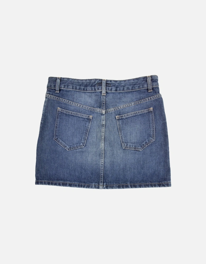 Check Pocket Denim 190skirt Denim