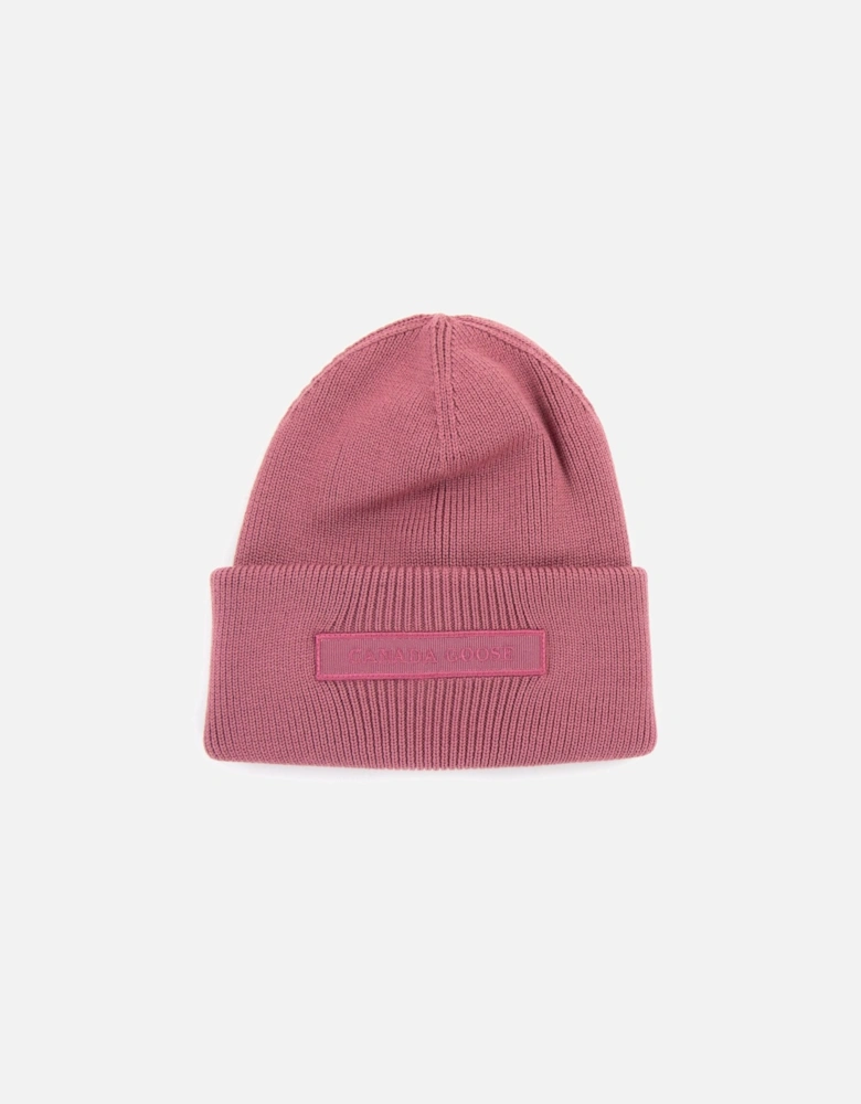 Tonal Emblem Beanie Soft Mauve