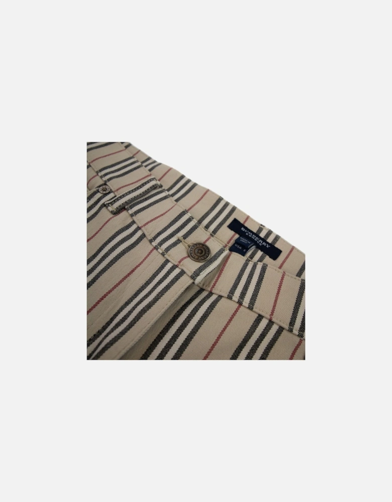 Maidstone Stripe Wide Leg Trouser Beige