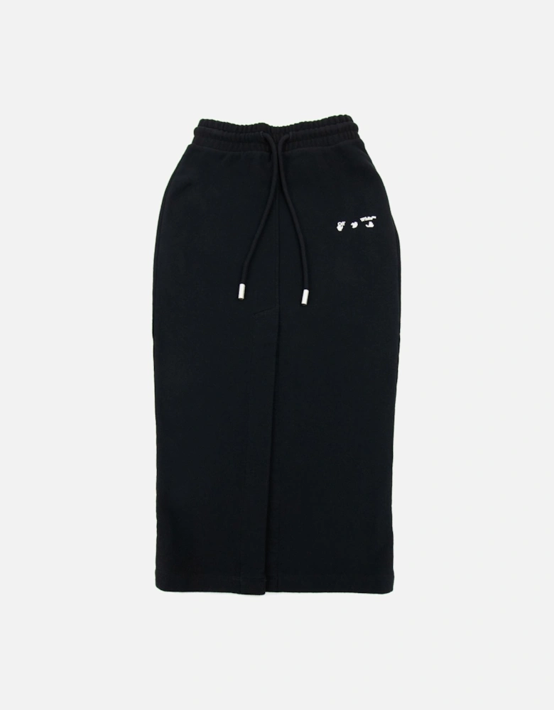 Off White Women Logo Midi Skirt Black/white