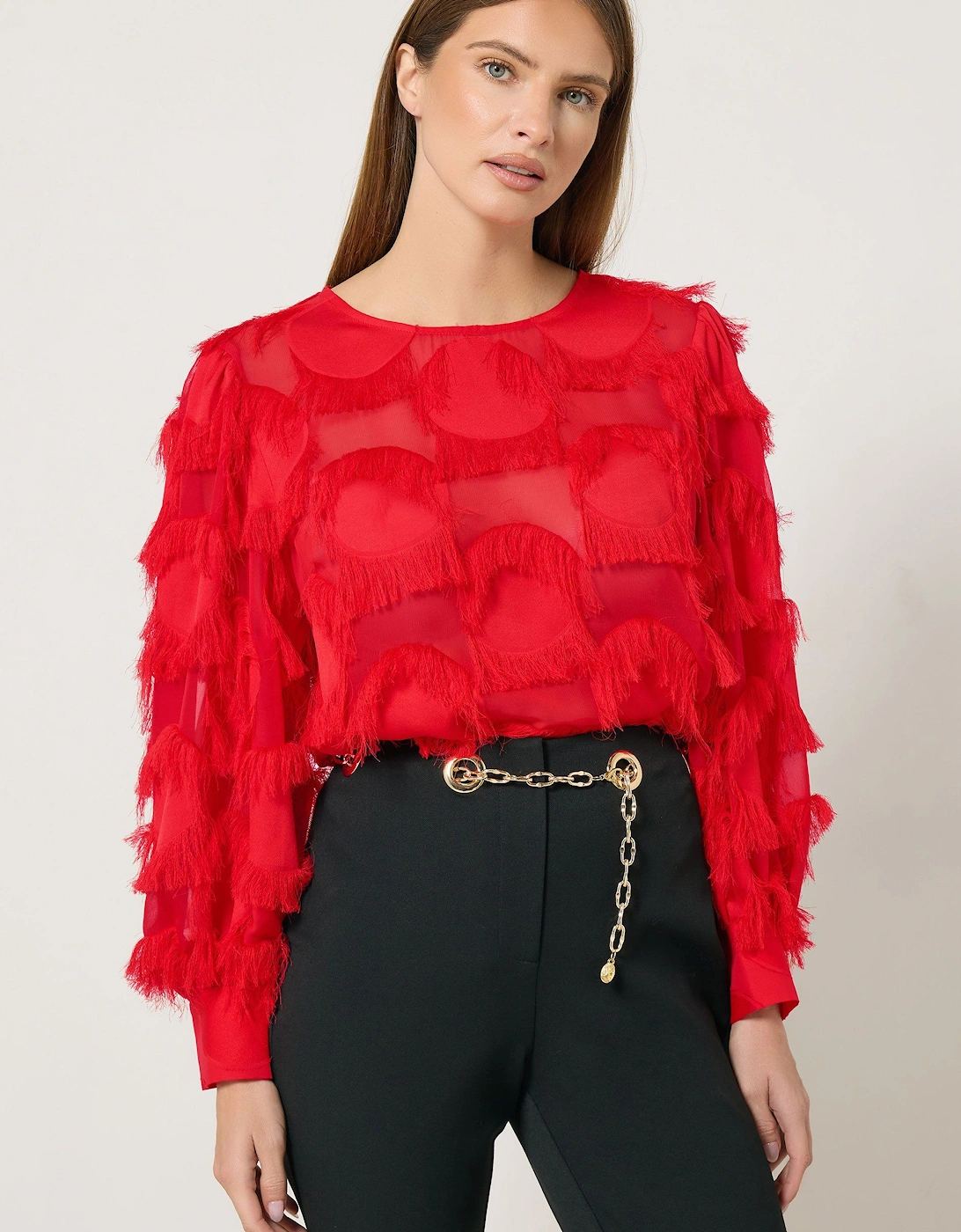 Jacquard Spot Blouse, 2 of 1