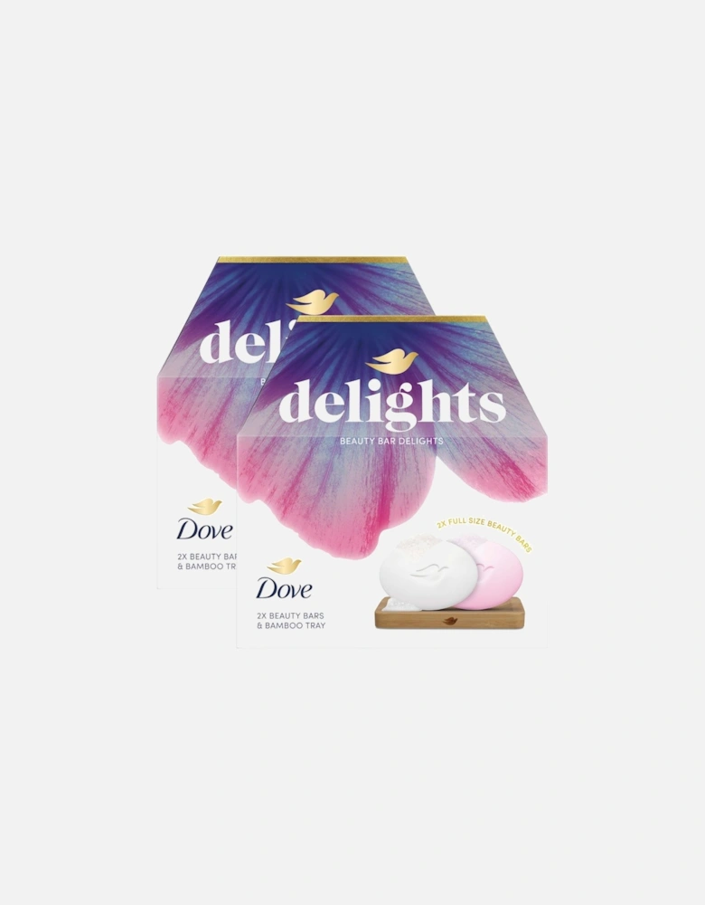 Beauty Bar Delights 'Gift Set', Original & Pink Soaps with Bamboo Tray