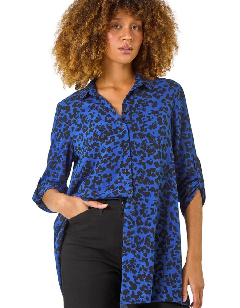 Swing Shape Animal Print Blouse