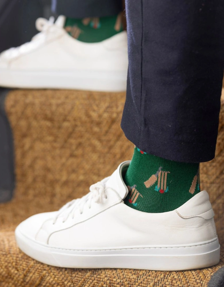 Cricket Bamboo Socks, Green