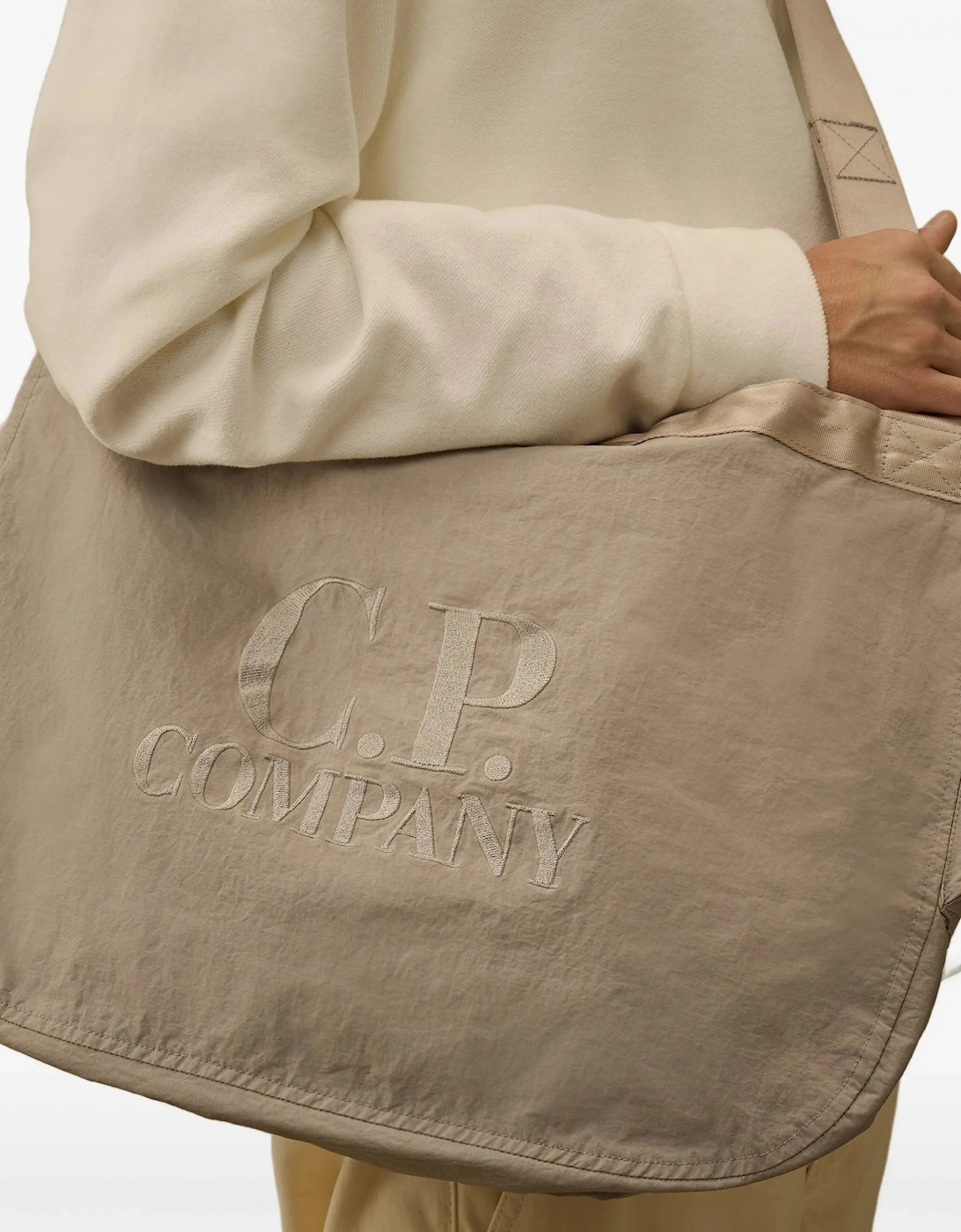 Logo Strap Bag Beige