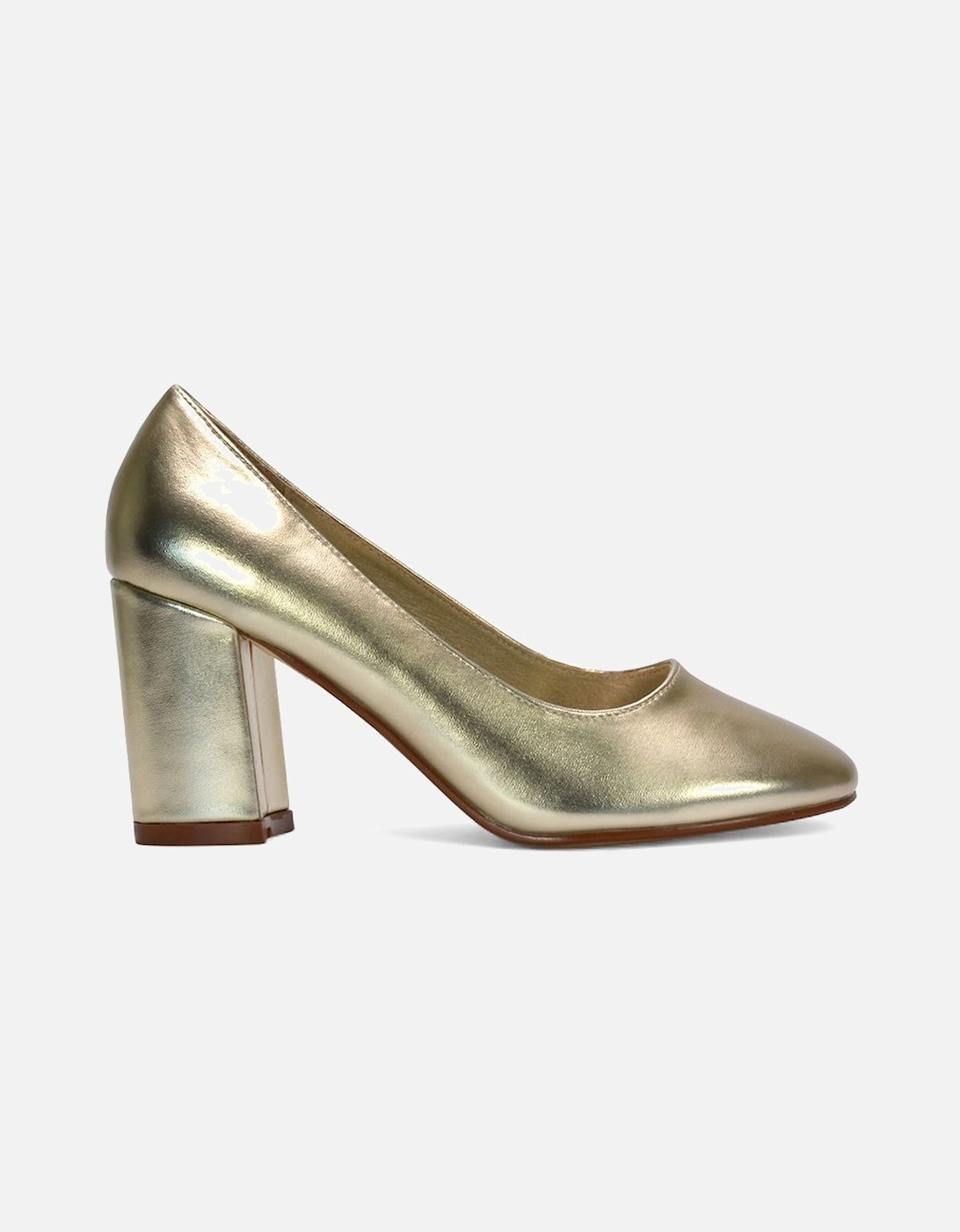 'Esme' Round Toe Mid Block Heel Court Shoe Heels, 2 of 1