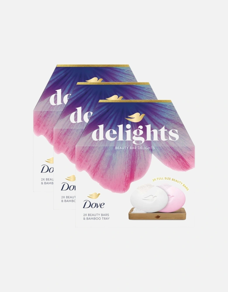 Beauty Bar Delights 'Gift Set', Original & Pink Soaps with Bamboo Tray