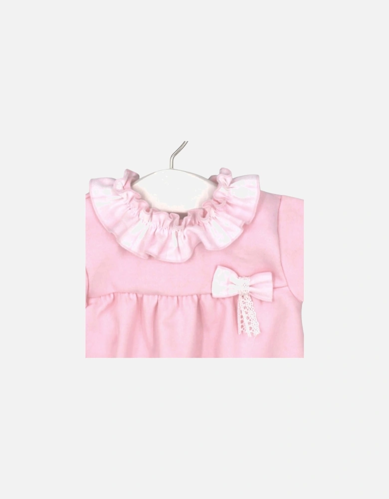 Girls Pale Pink Check Jam Pant Set