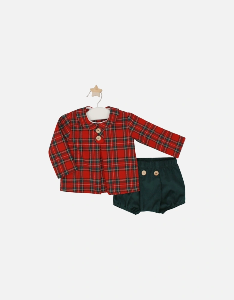 Boys Red Tartan Jam Pant Set