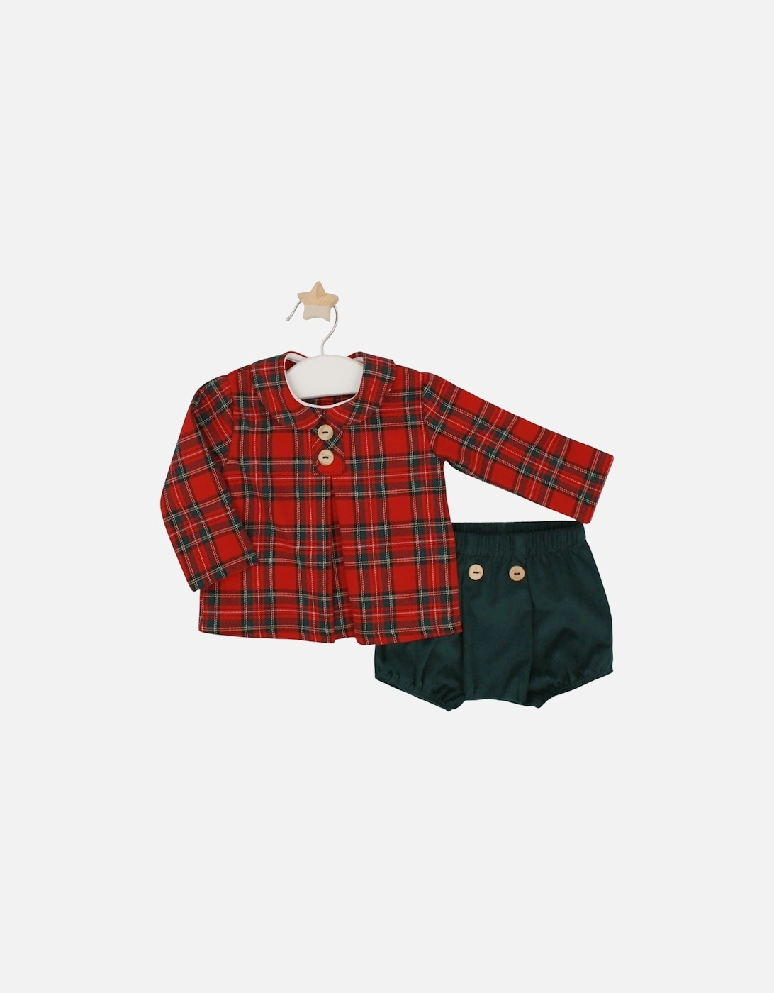 Boys Red Tartan Jam Pant Set, 3 of 2