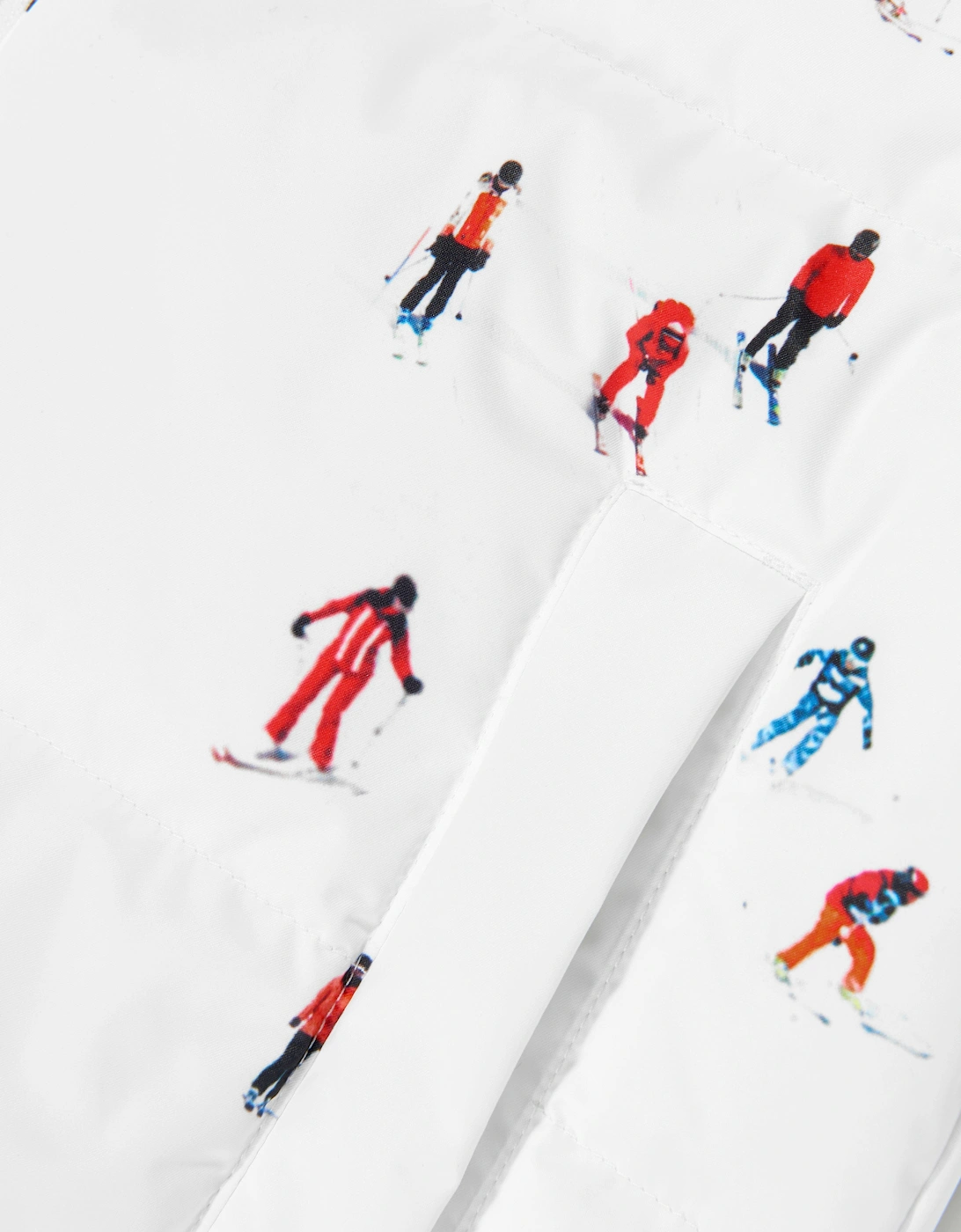 Kids Dede Ski Print Nuuk Puffer Jacket in White