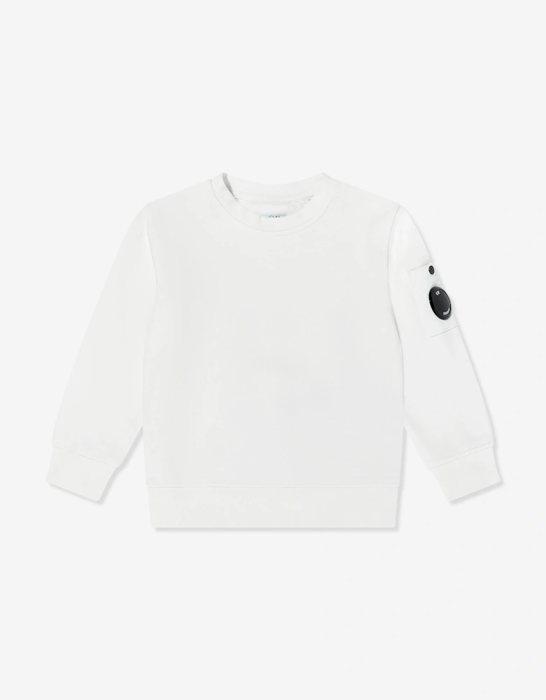 C.P. Company Boys Lens Sweatshirt in Ivory