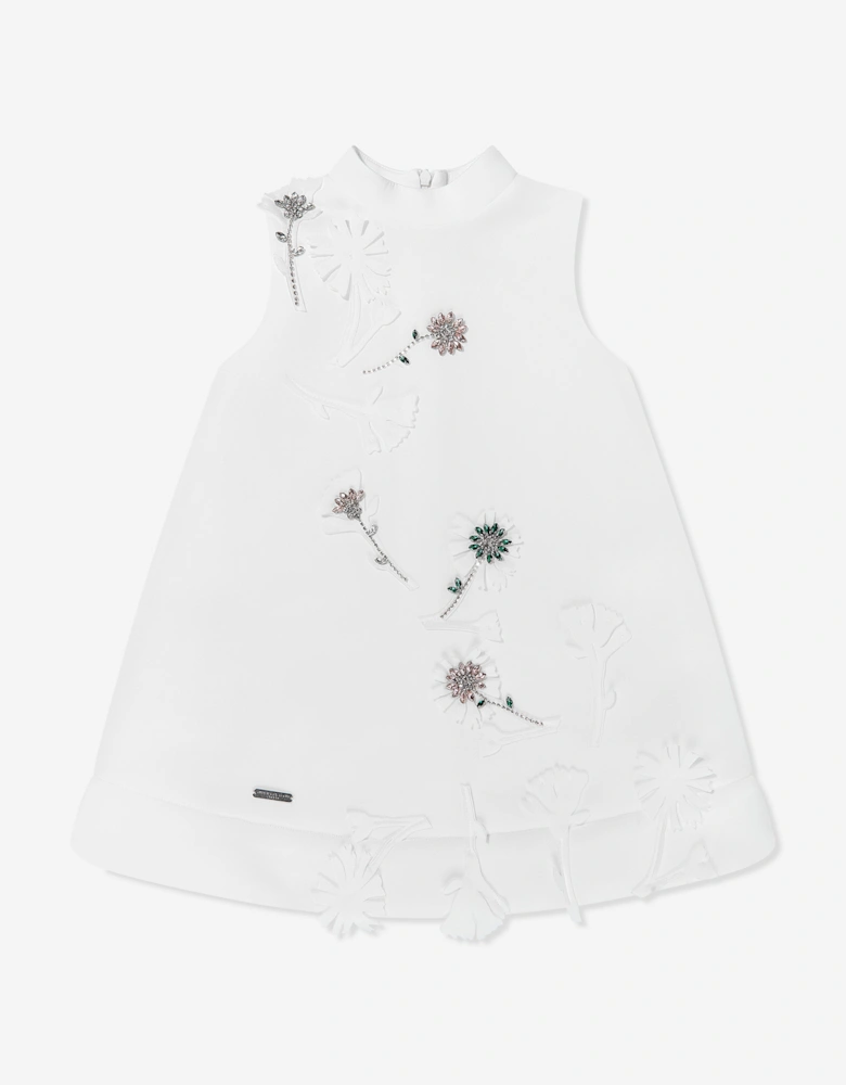 Girls Spring In Step Dress in White