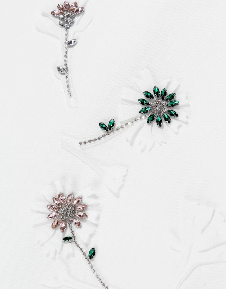 Girls Spring In Step Dress in White