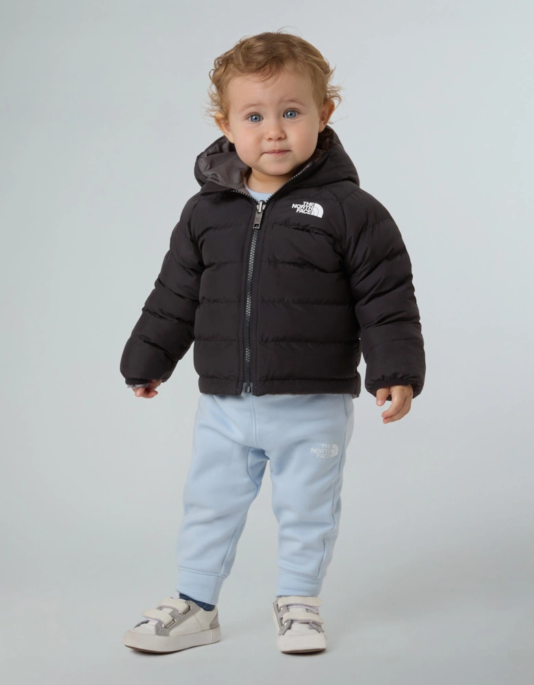 Baby Reversible Perrito Hooded Jacket in Black