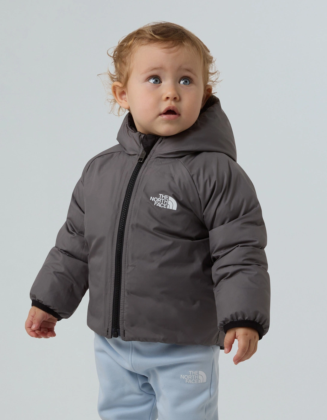 Baby Reversible Perrito Hooded Jacket in Black