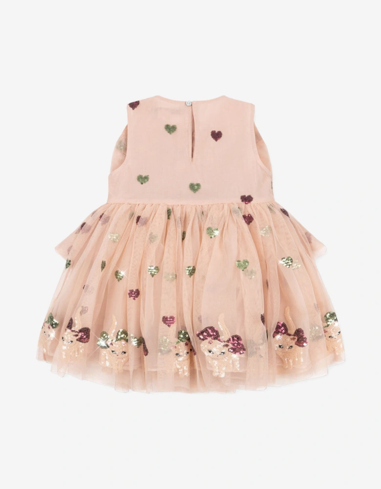 Konges Sløjd Girls Yvonne Bow Dress in Pink