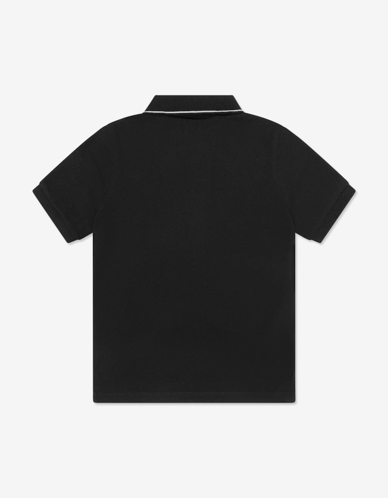 C.P. Company Boys Logo Polo Shirt in Black