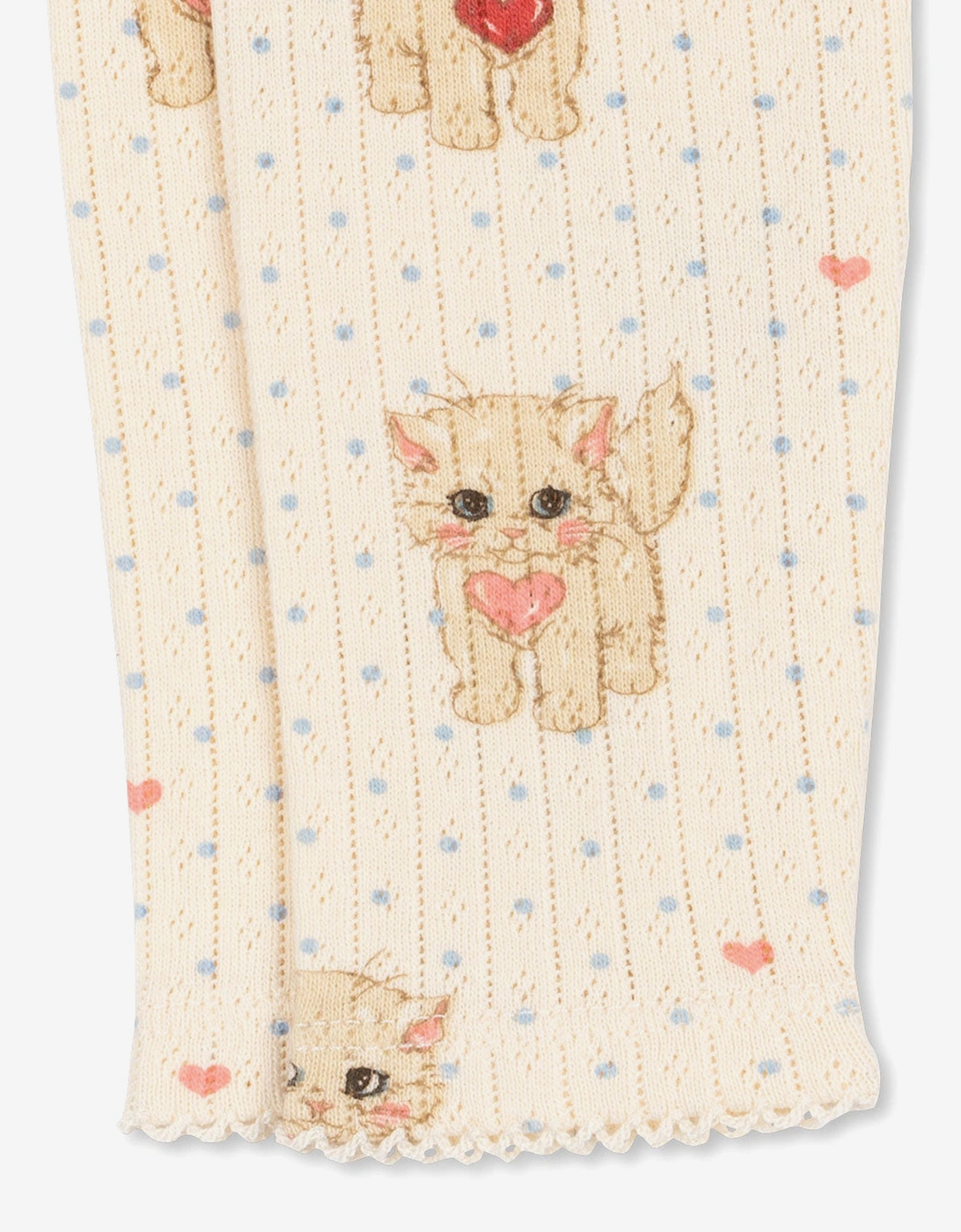 Konges Sløjd Baby Girls Minnie Miao Amore Leggings in Ivory