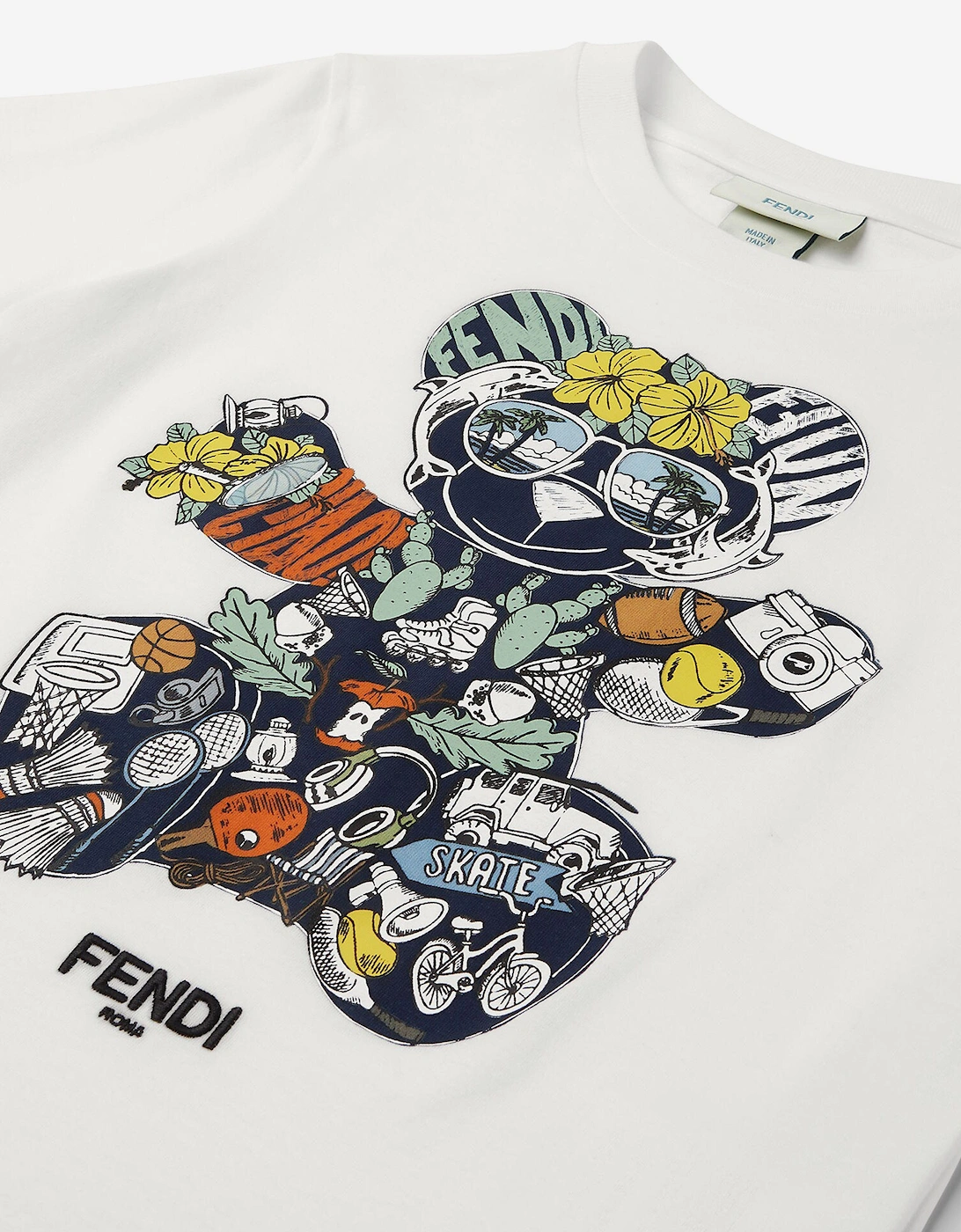 Boys Teddy Bear T-Shirt in White