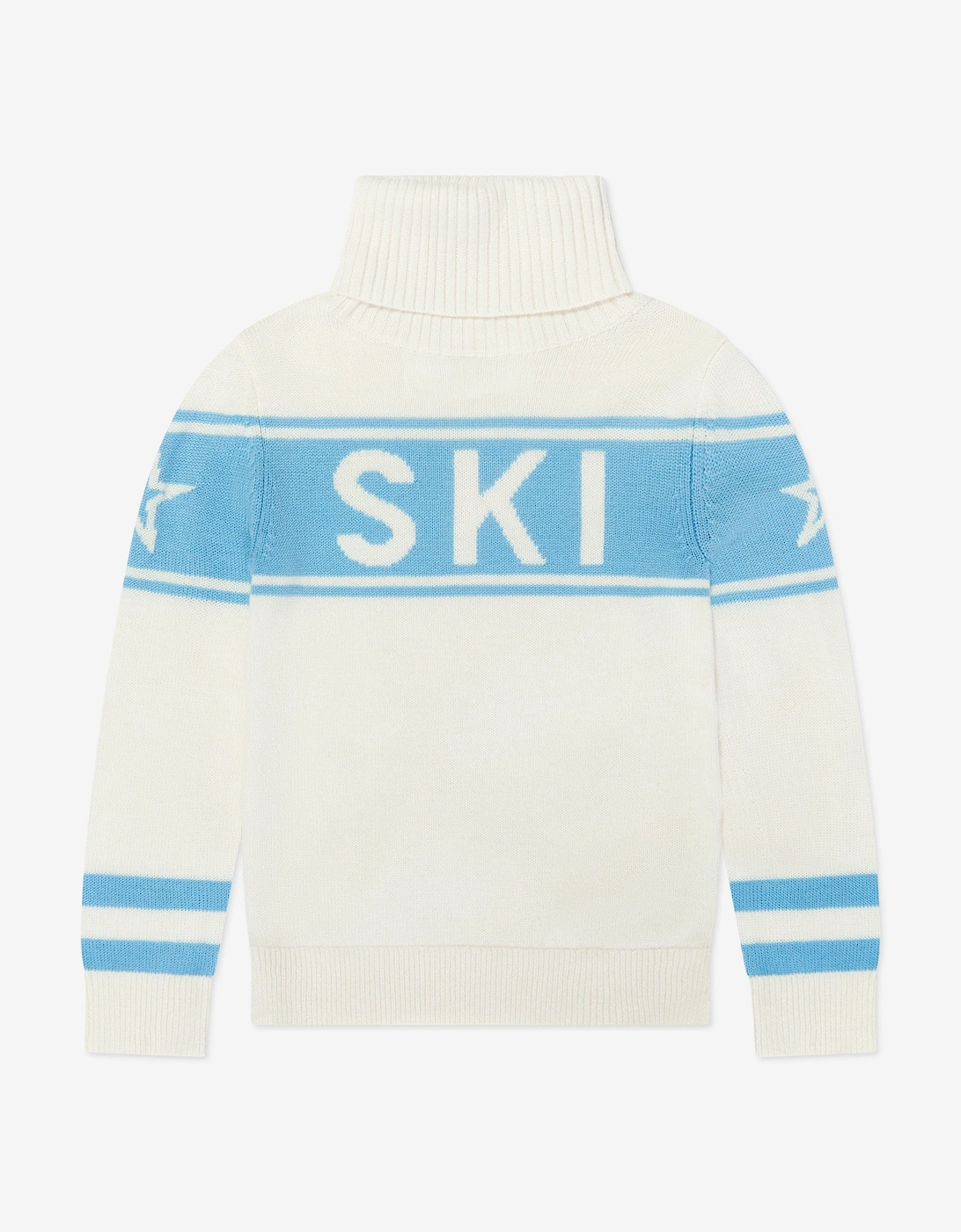 Girls Merino Wool Schild Jumper in White, 5 of 4