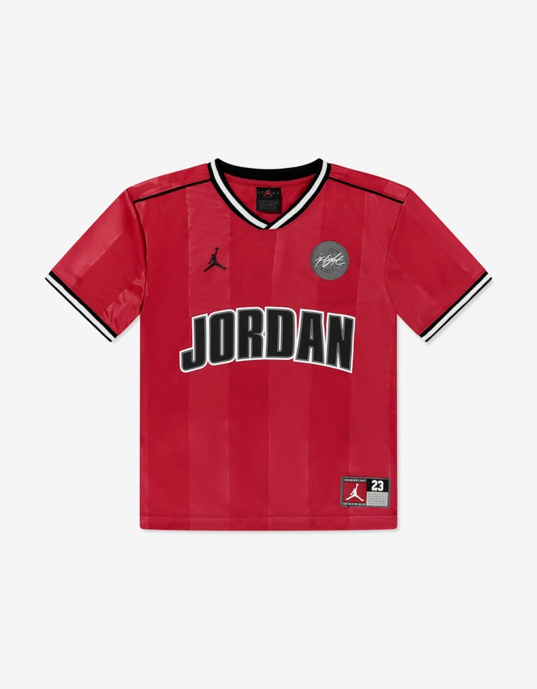 Jordan Boys MJ Sports Jersey T-Shirt in Red