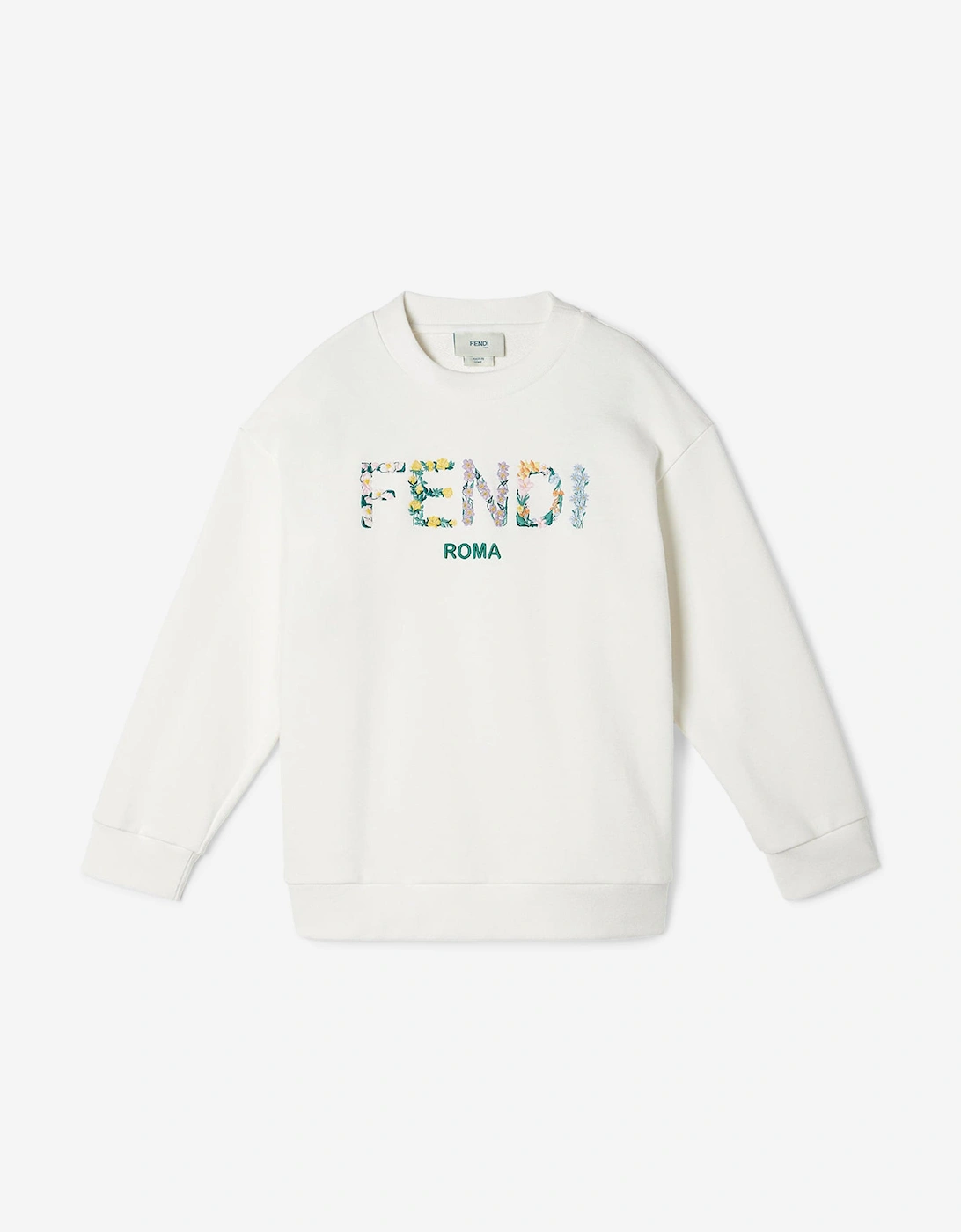 Girls Logo Sweatshirt in White, 5 of 4