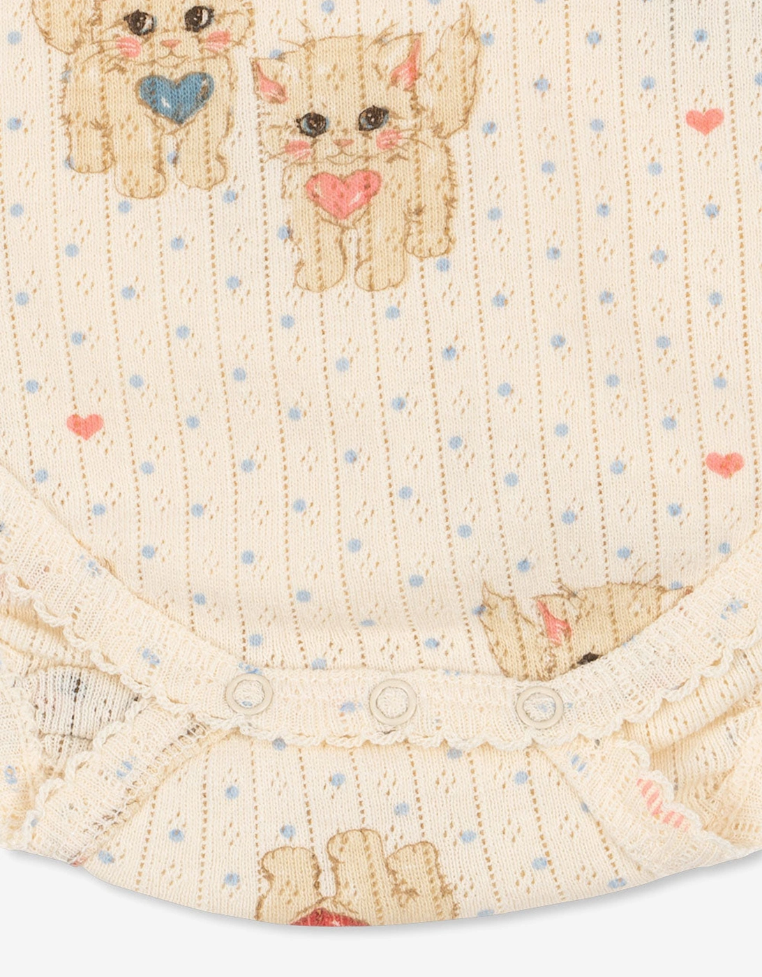 Konges Sløjd Baby Girls Minnie Miao Amore Bodysuit in Ivory