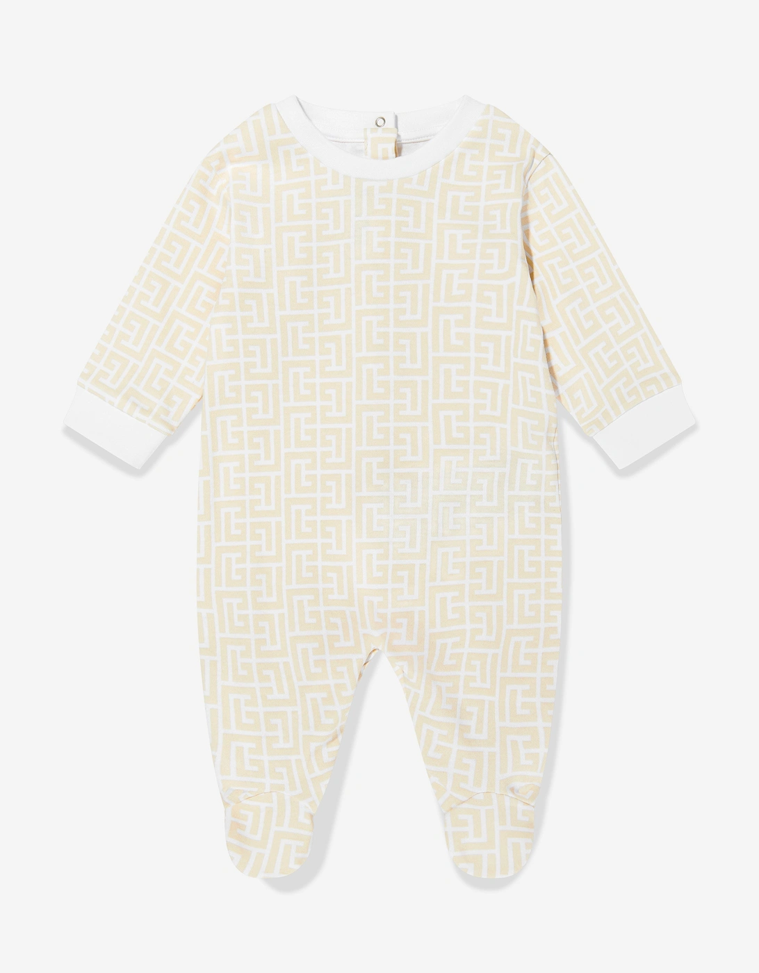 Baby Monogram Babygrow Set in Beige