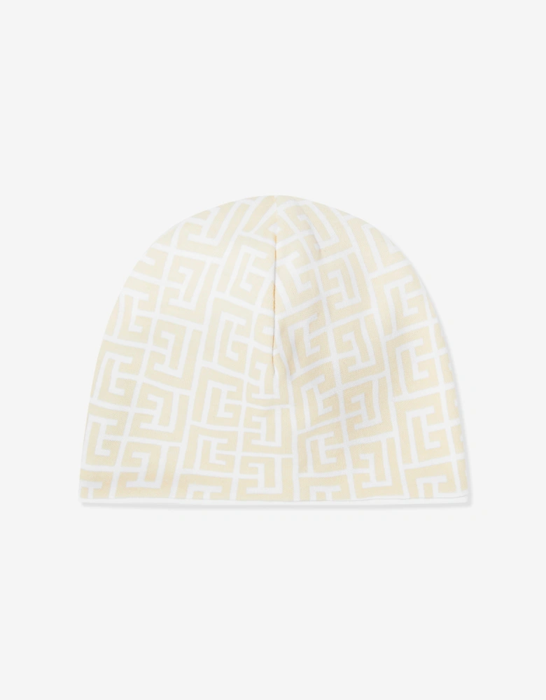 Baby Monogram Babygrow Set in Beige