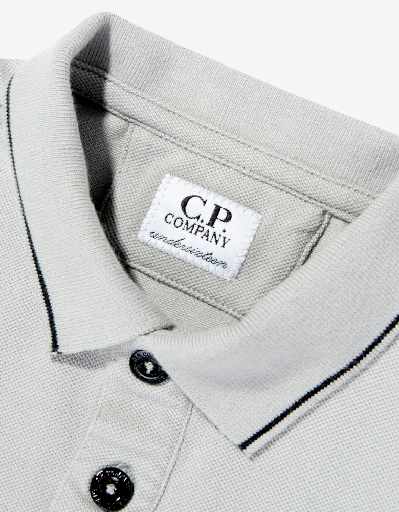 C.P. Company Boys Logo Polo Shirt in Grey