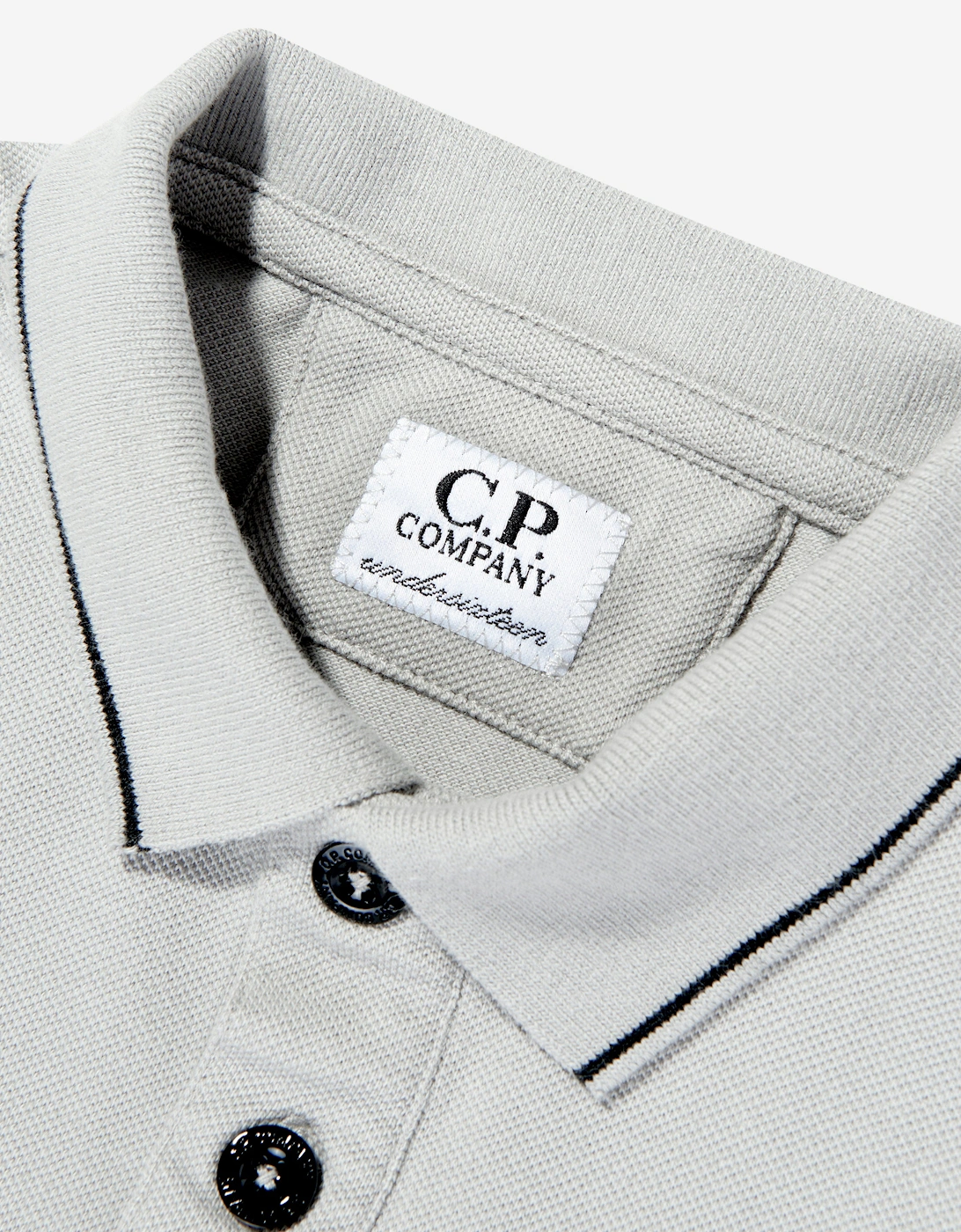 C.P. Company Boys Logo Polo Shirt in Grey