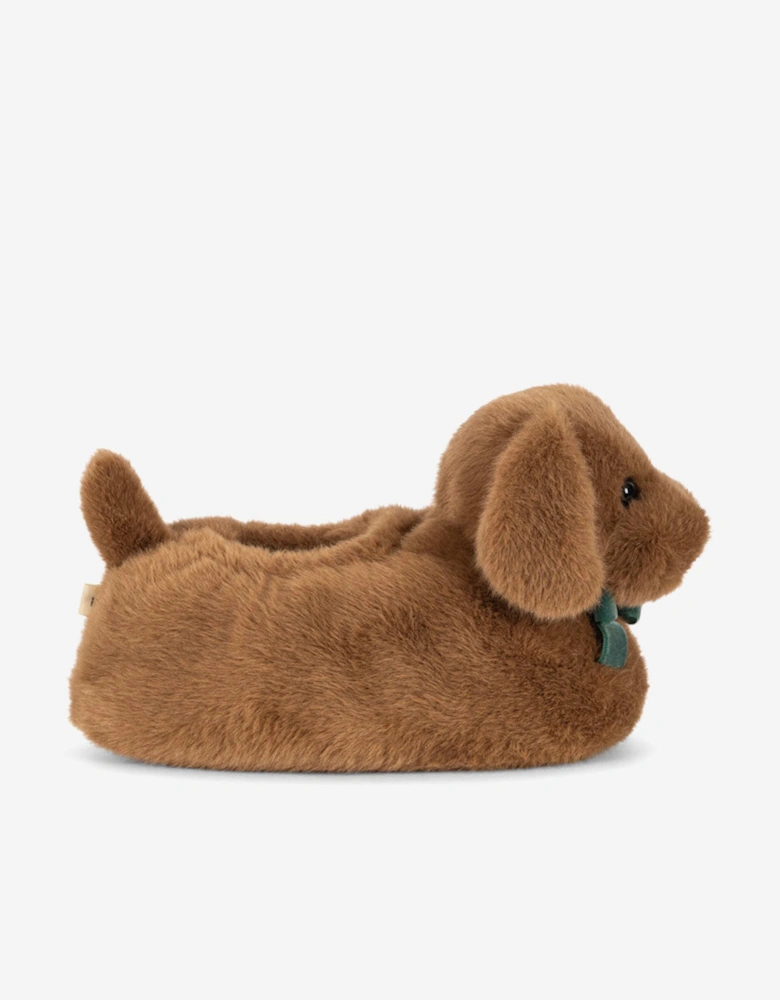 Konges Sløjd Kids Sausage Dog Footies in Brown