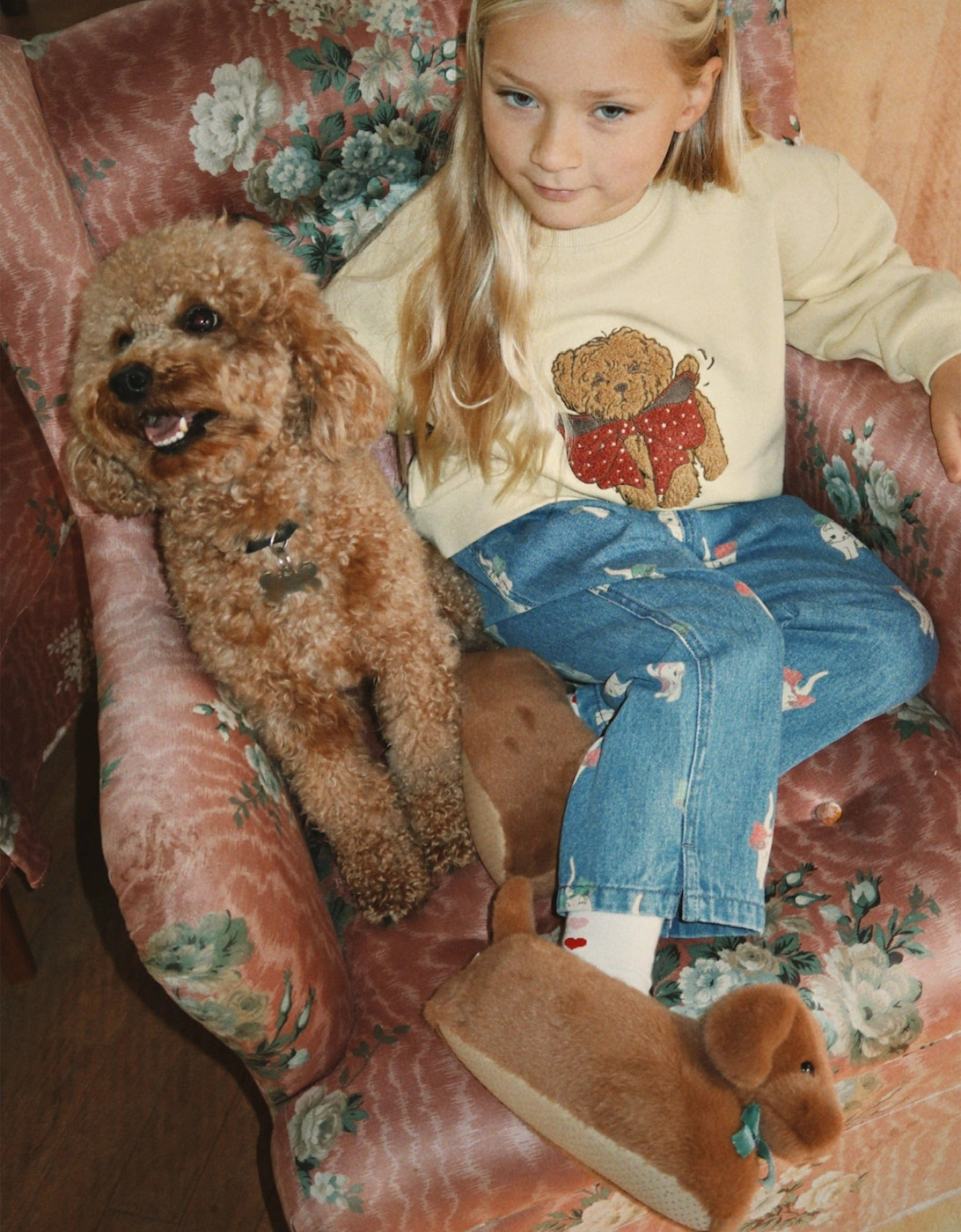 Konges Sløjd Kids Sausage Dog Footies in Brown