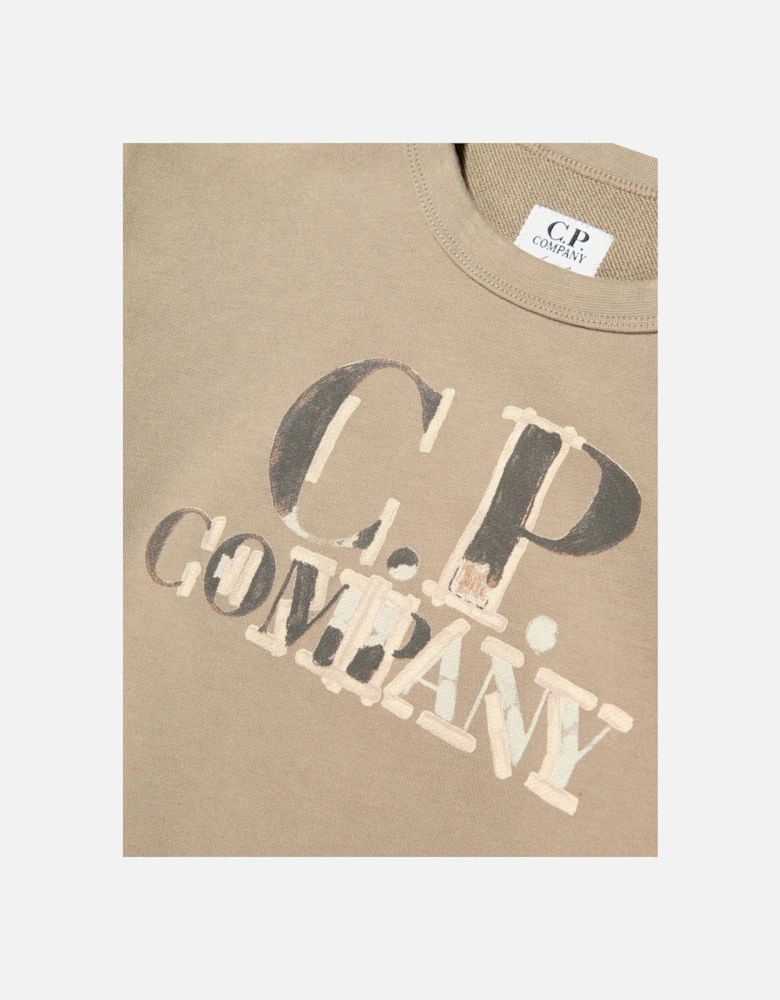 C.P. Company Boys Logo Tracksuit in Beige