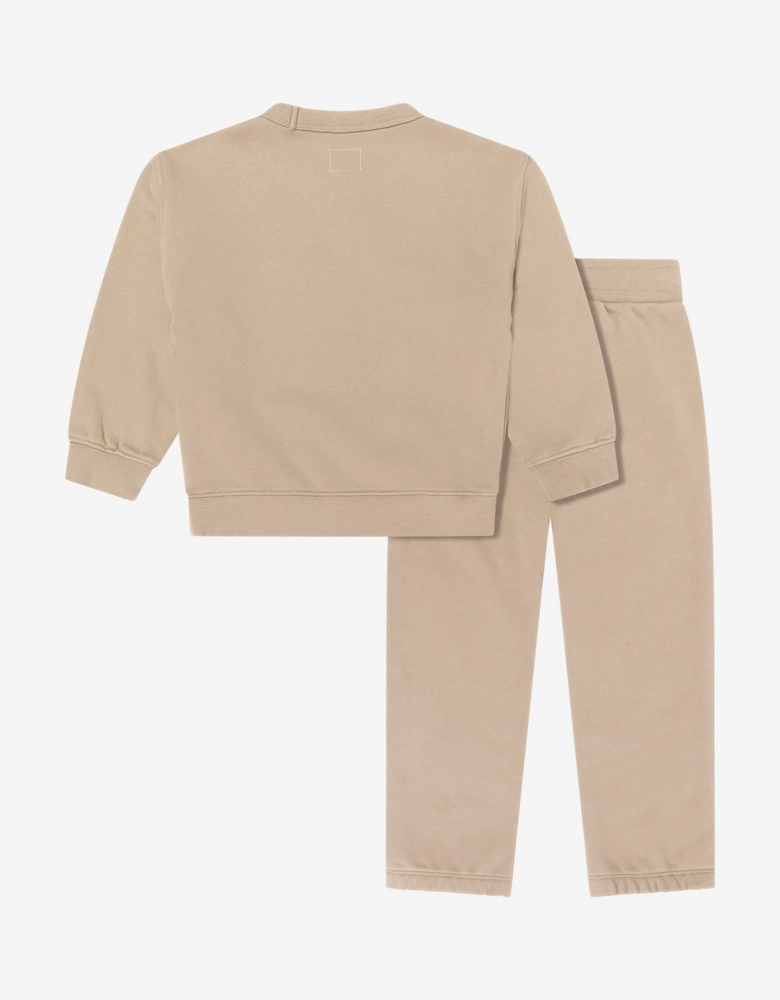 C.P. Company Boys Logo Tracksuit in Beige