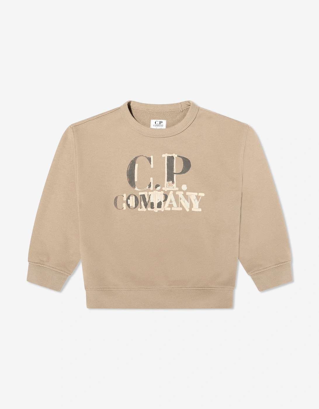 C.P. Company Boys Logo Tracksuit in Beige