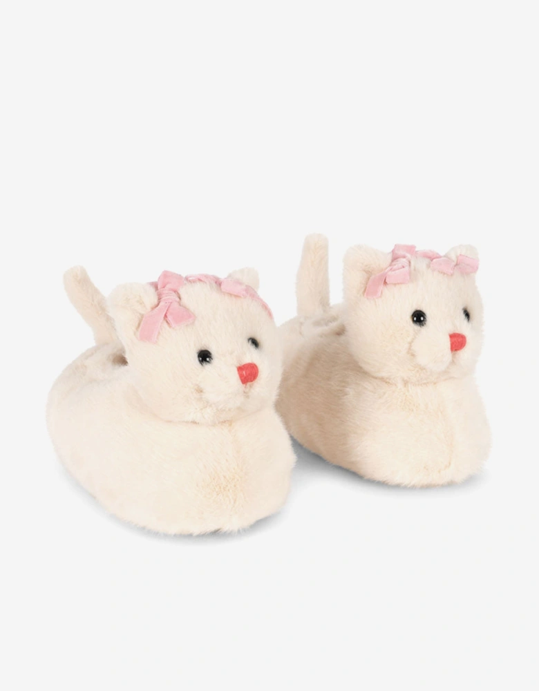 Konges Sløjd Girls Kitty Footies in Ivory