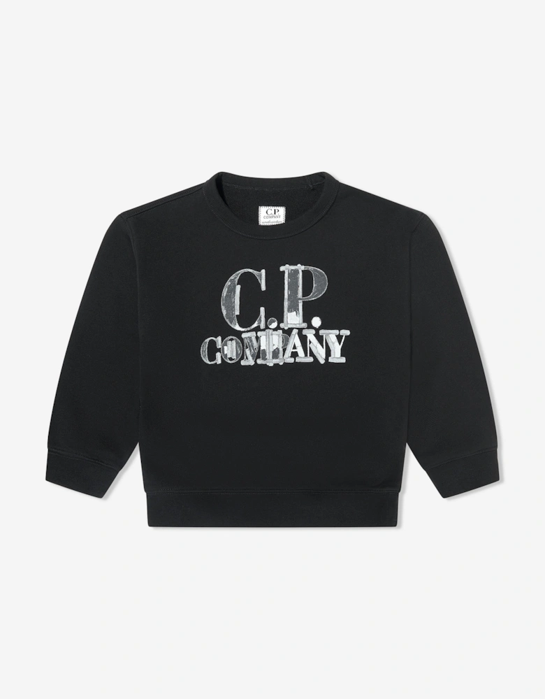 C.P. Company Boys Logo Tracksuit in Black