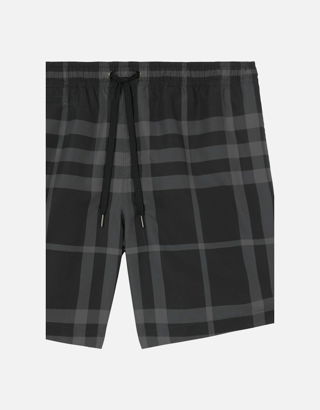 Martin Check Swim Shorts Black Grey