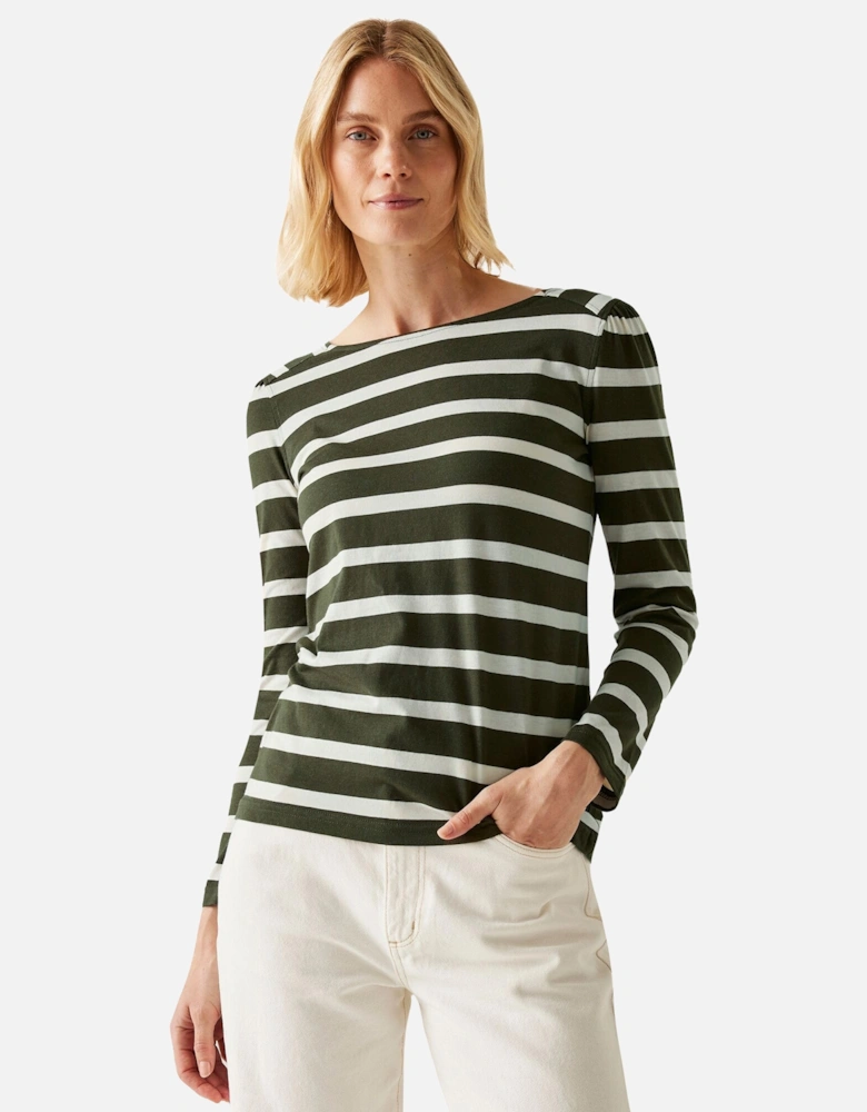 Womens/Ladies Federica Stripe Long-Sleeved T-Shirt