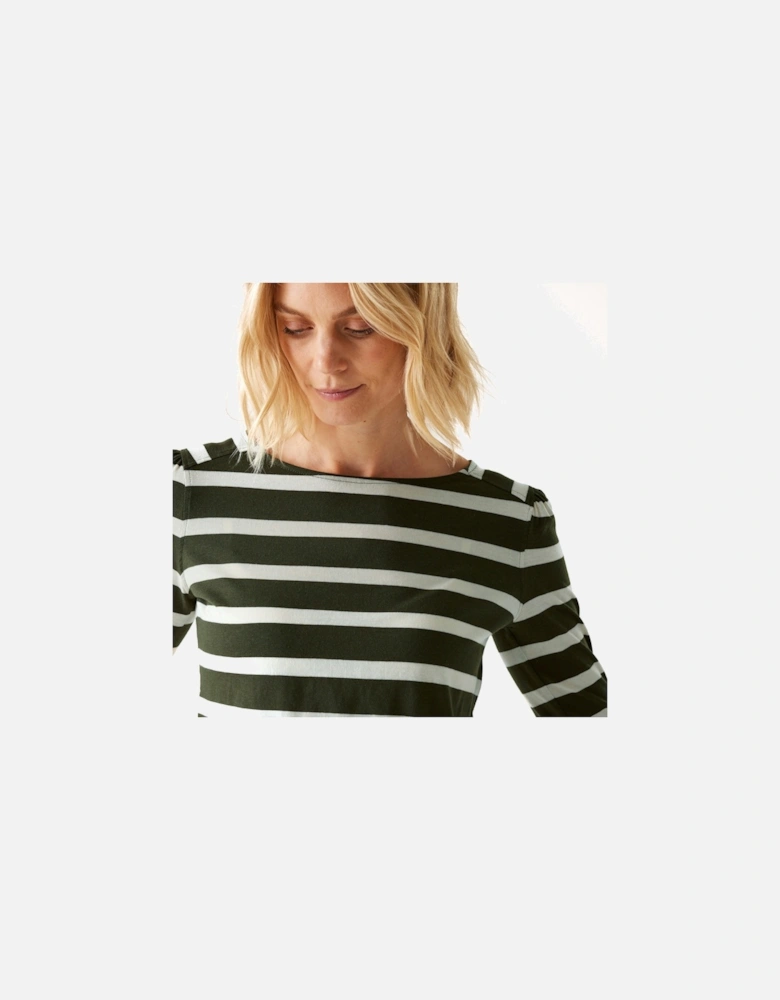 Womens/Ladies Federica Stripe Long-Sleeved T-Shirt