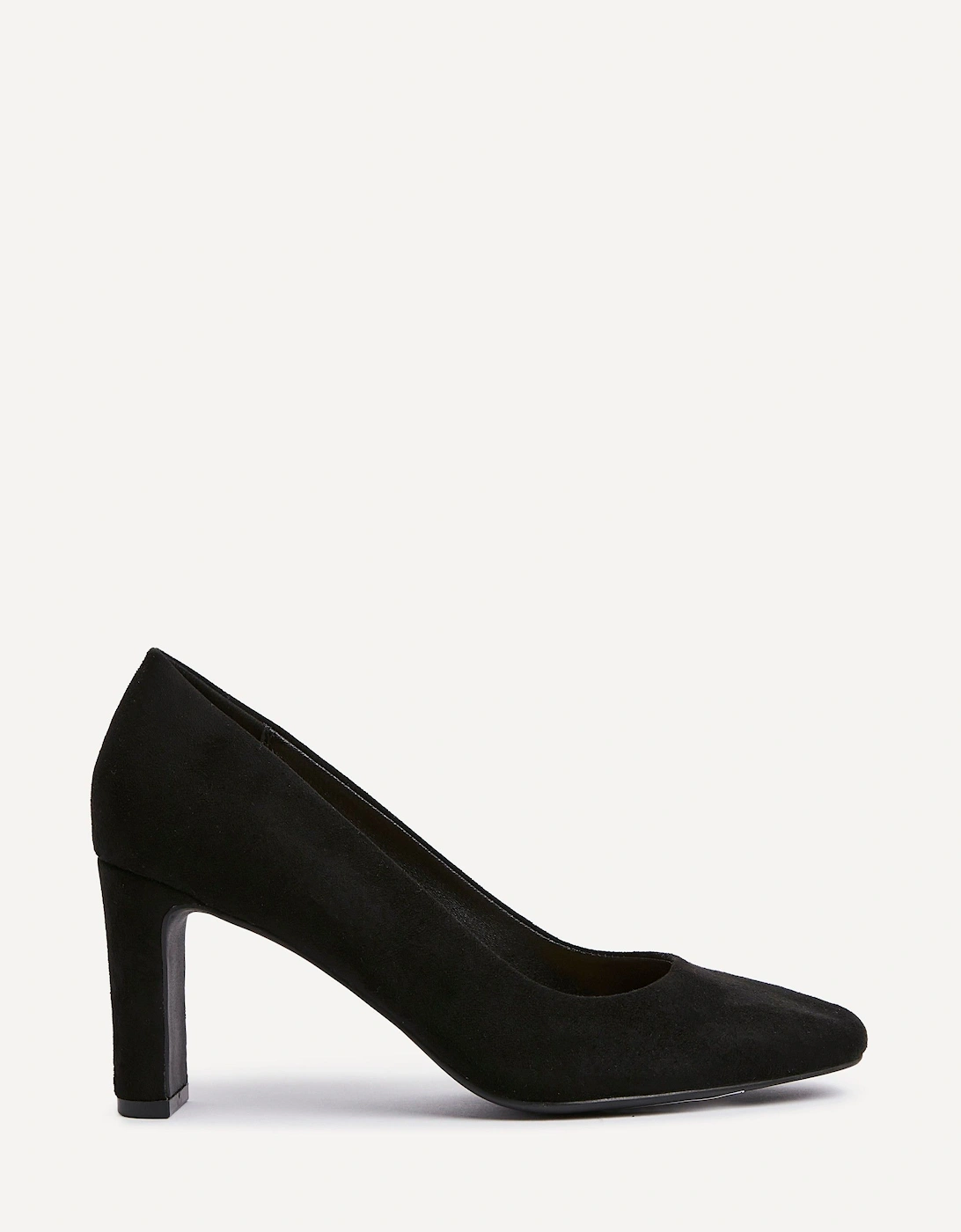 Agenda Black Faux Suede Modern Style Court Heel, 2 of 1