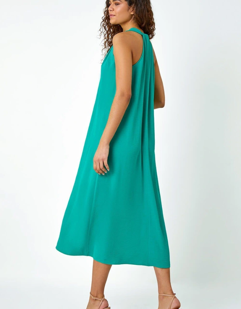 Twist Detail Trapeze Maxi Dress