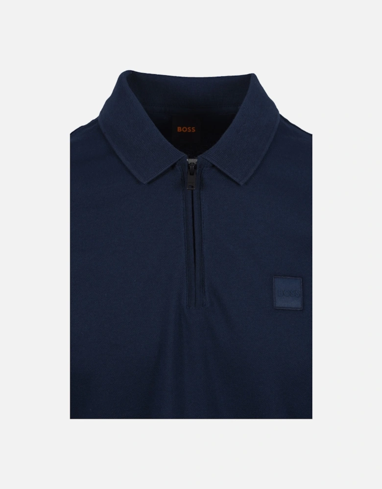 Boss Orange PASSERZIP POLO OPEN BLUE